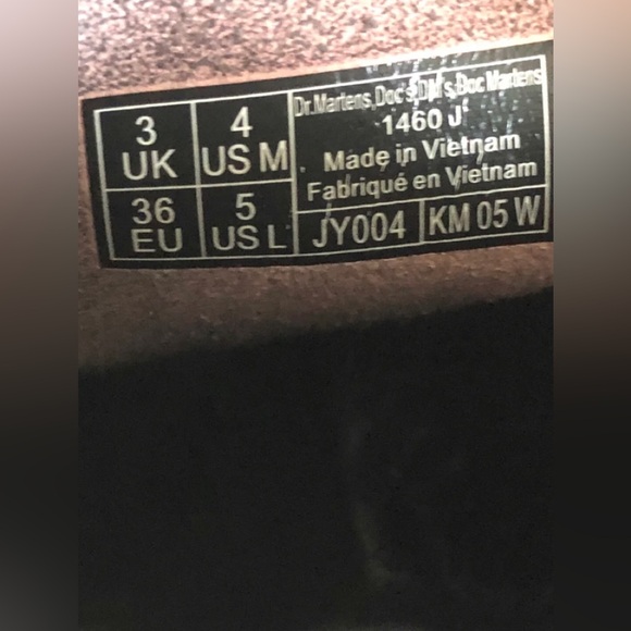 Dr. Martens Junior 1460 Patent Leather Boots Pink Size: US 4M 5L EUR 36 - Picture 11 of 12